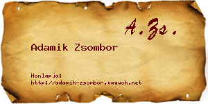 Adamik Zsombor névjegykártya
