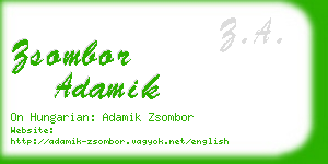 zsombor adamik business card